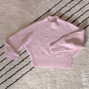 Fuzzy pale pink sweater